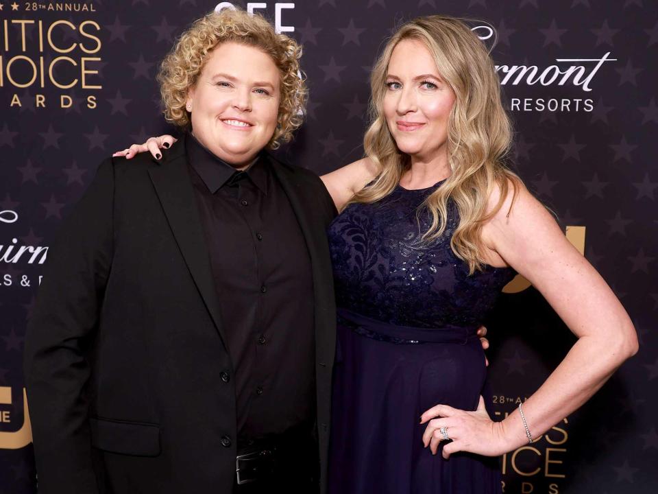 <p>Matt Winkelmeyer/Getty</p> Fortune Feimster and Jacquelyn Smith attend the 28th Annual Critics Choice Awards on January 15, 2023 in Los Angeles, California.