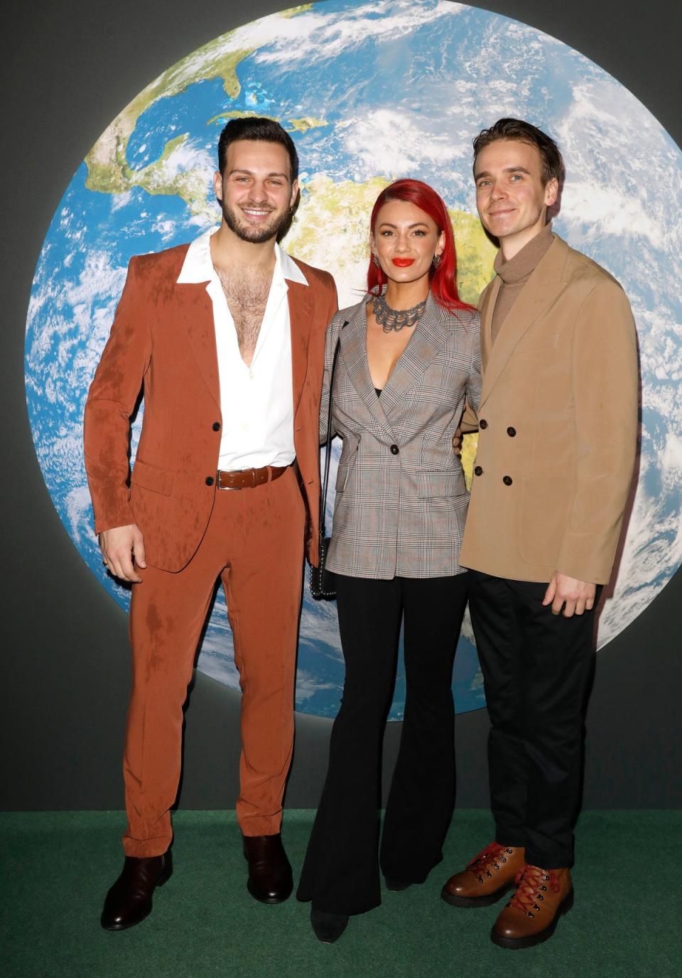 The couple pictured with Strictly pro Vito Coppola (left) (Tristan Fewings/Getty Images for)