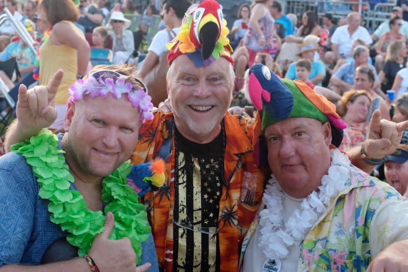 Fans of Jimmy Buffett and the Coral Reefer Band attend the concert at the Hollywood Arts Park Amphitheater in Hollywood, Fla., in 2018. File Photo by Gary I Rothstein/UPI