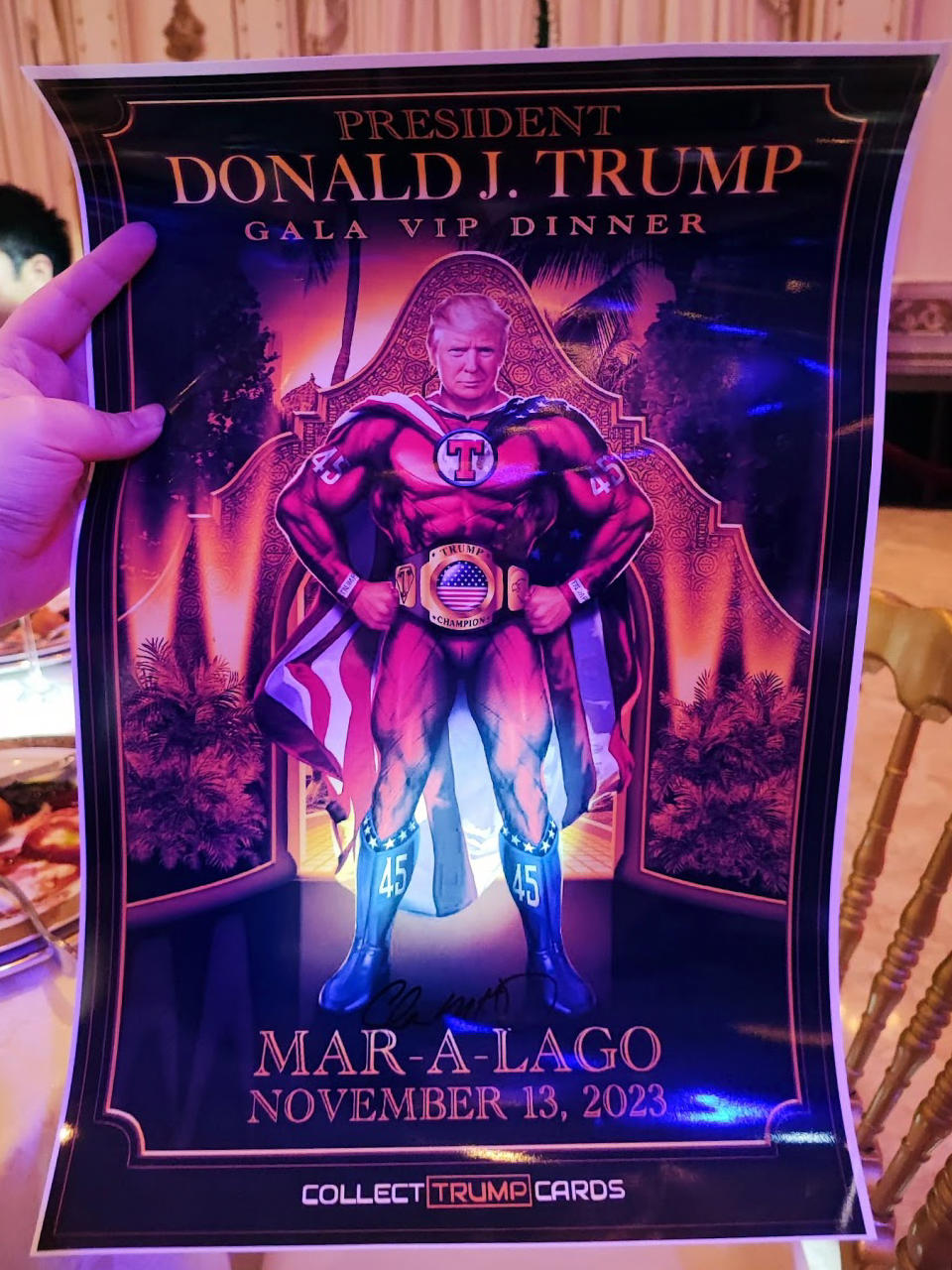 trump nft collect trump cards mar a lago gala