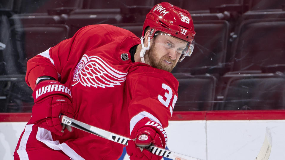 Anthony Mantha is heading to Washington in a deadline blockbuster. (Photo by Dave Reginek/NHLI via Getty Images)