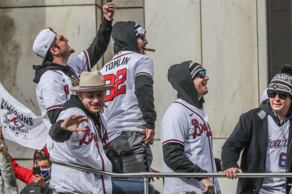 Here are some more photos from the Atlanta Braves parade.