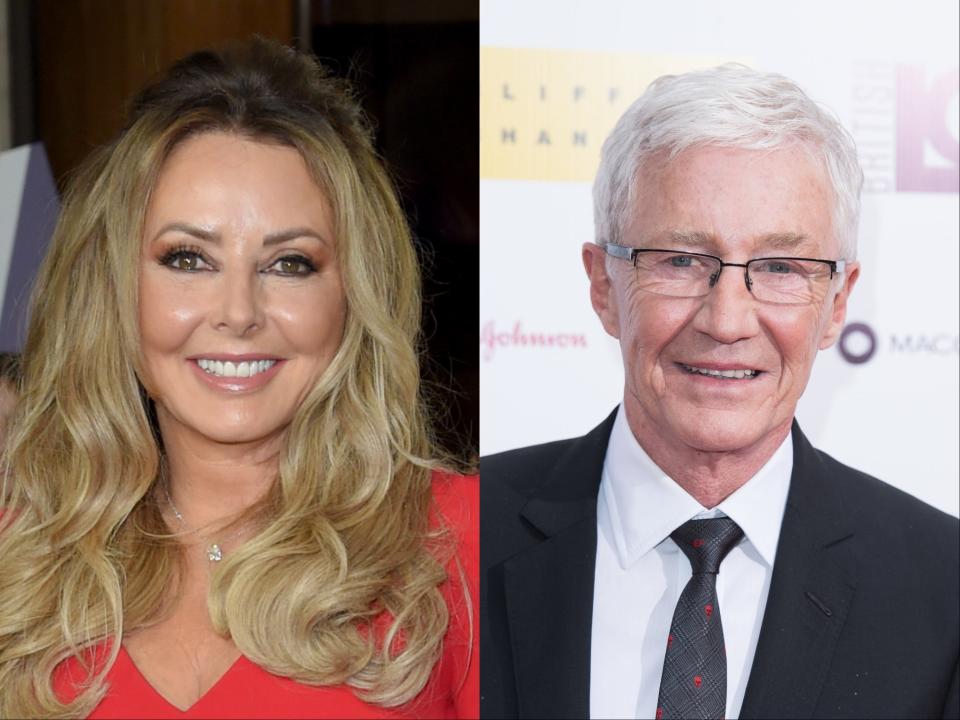 Carol Vorderman and Paul O’Grady (Getty)