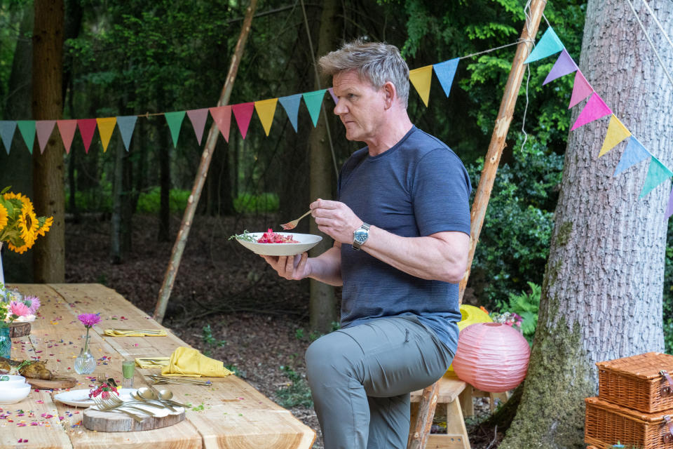 Gordon Ramsay at the Forest Feast challenge