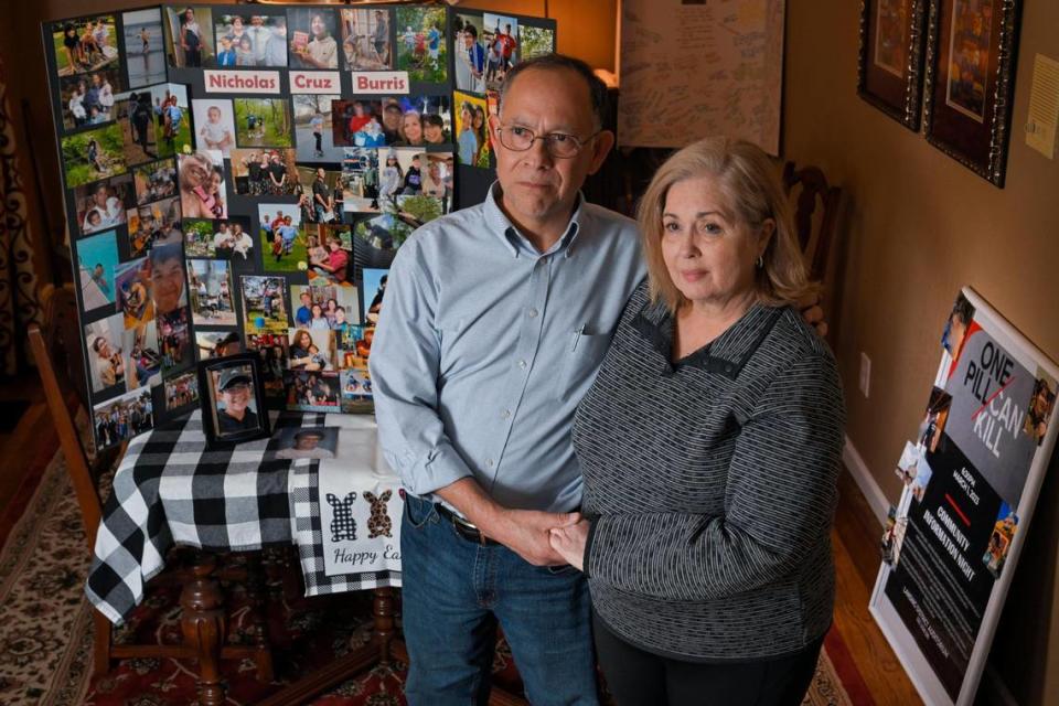 Andy and Rhonda Burris of Lansing, Kansas, lost their 15-year-old son Nicholas “Cruz” Burris on Jan. 18 after he died of fentanyl poisoning at home. The couple are seeking to raise awareness and educate the community about the dangers of fentanyl.