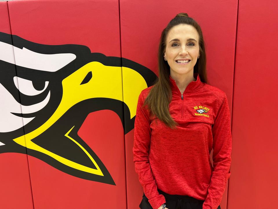 Carey Largent, a former all-state girls basketball player for Big Walnut, has been named coach of the Golden Eagles, pending school board approval.