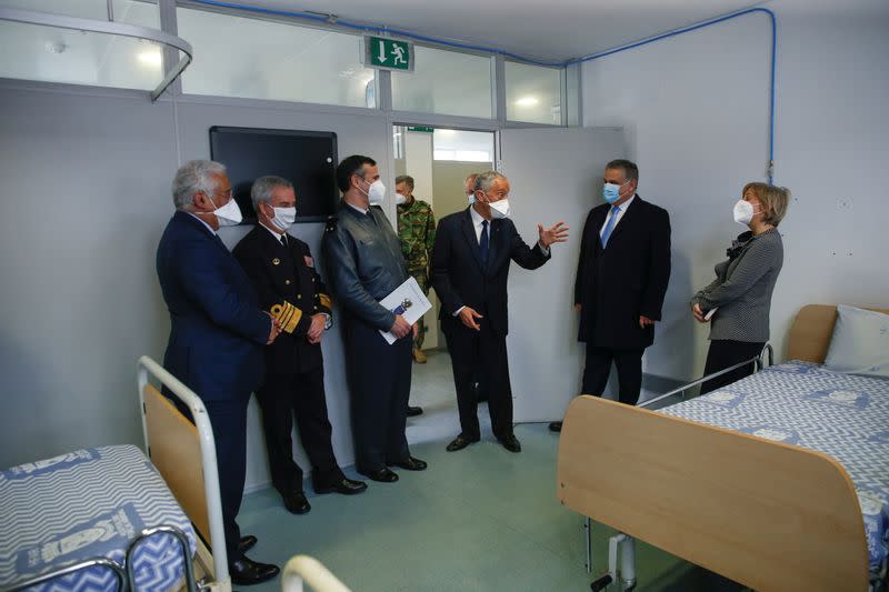 Portuguese PM Costa visits Armed Forces Hospital in Lisbon