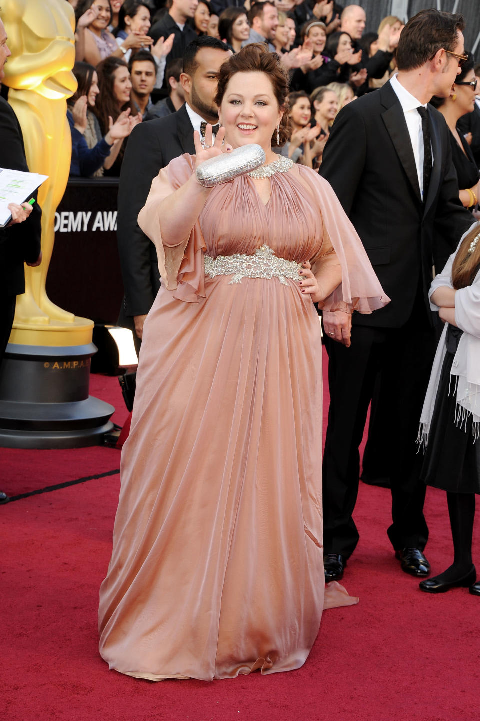 Sie ist immer gut gelaunt, erst recht auf dem Oscar-Teppich: Melissa McCarthy ist nominiert als beste Nebendarstellerin.