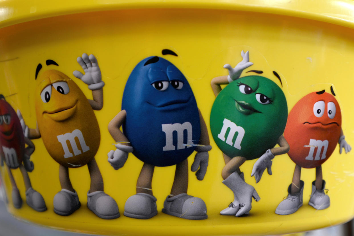 NY: M&M's anthropomorphized candy character and logo redesig - Credit: Anthony Behar/Sipa USA/AP