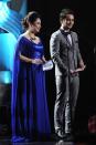 Snooki Serna together with Bryan Termulo during the 26th Star Awards for TV held at the Henry Lee Irwin Theater in Ateneo De Manila University on 18 November 2012. (Angela Galia/NPPA images)