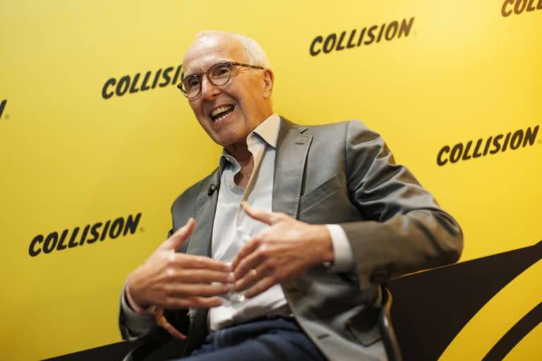 US real estate billionaire Frank McCourt speaks during an interview at the Collision 2024 tech conference (Cole Burston)