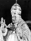 FILE Undated file photo of late Pope John XXIII. While much of the focus of Sunday's dual canonization will be on Pope John Paul II's globe-trotting, 26-year papacy and his near-record sprint to sainthood, many older Catholics will be celebrating the short but historic pontificate of the "Good Pope," John XXIII. (AP Photo/File)