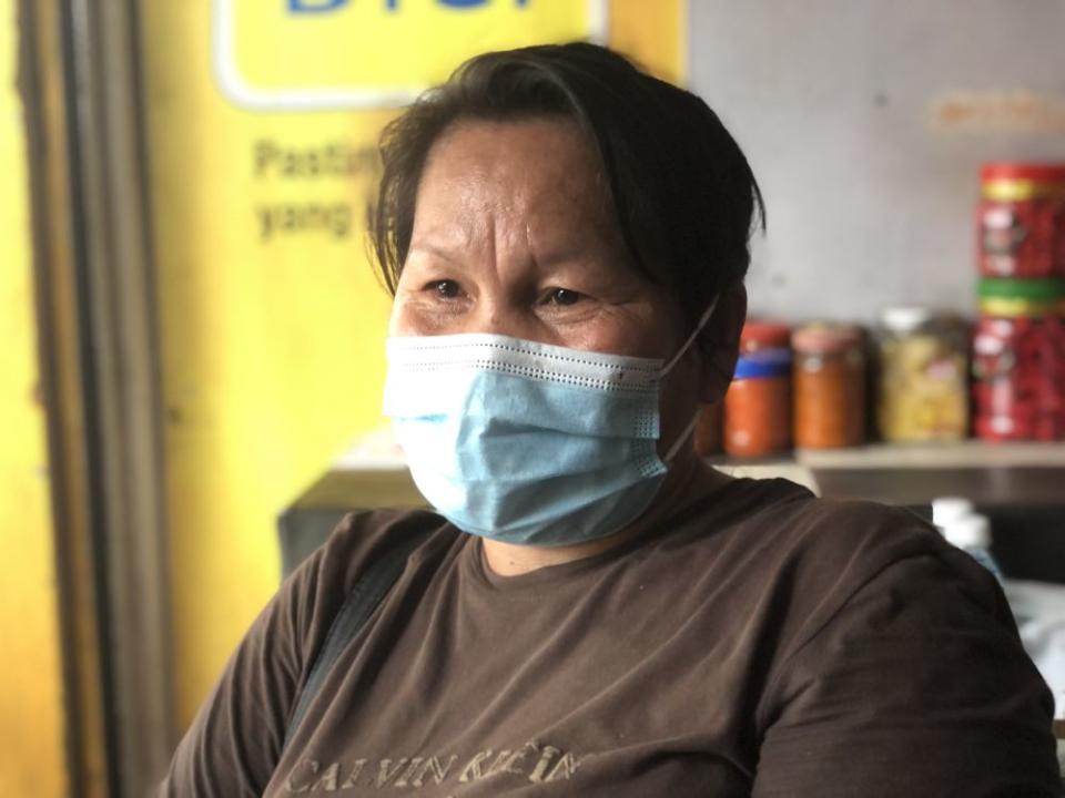 Shop owner Christini Yangat speaks to Malay Mail during an interview in Kampung Lokub, Kota Kinabalu September 18, 2020. — Picture by Emmanuel Santa Maria Chin