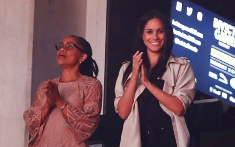 Meghan Markle with her mother, Doria - Credit: Mark Blinch