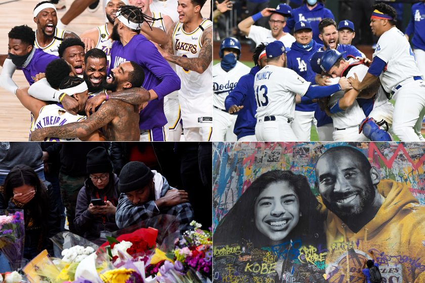 2020 was a year of joy and sorrow for sports fans in Los Angeles.