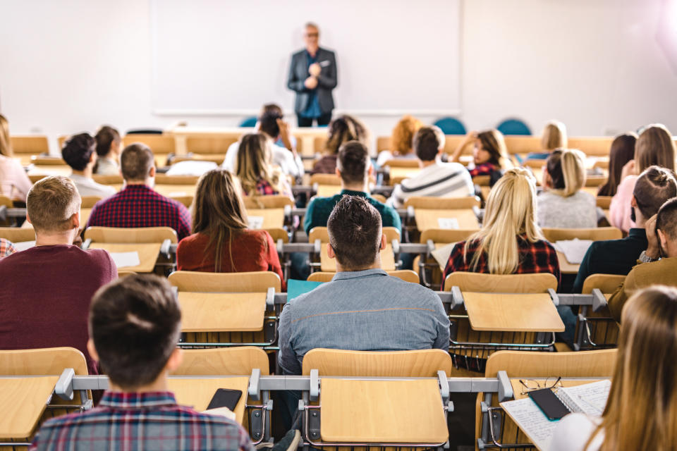 A college classroom