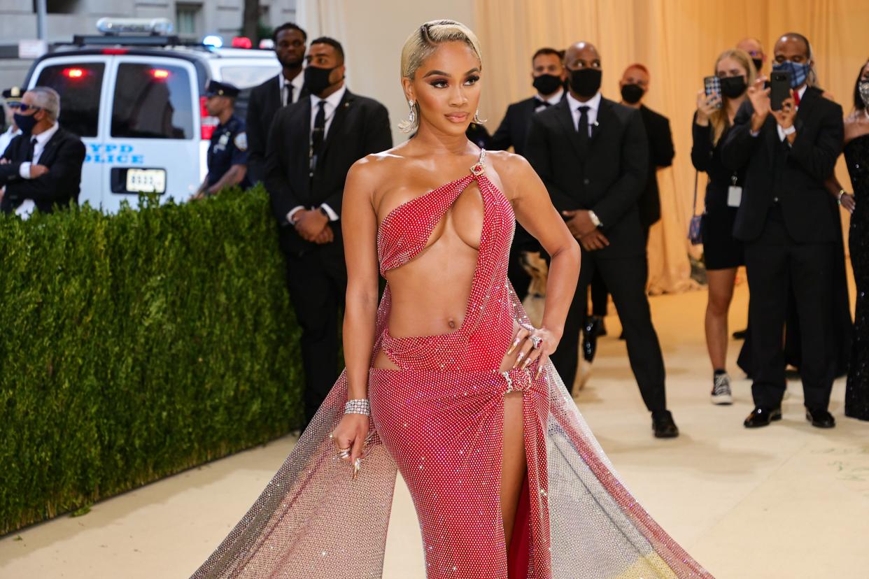 Saweetie attends The 2021 Met Gala Celebrating In America: A Lexicon Of Fashion at Metropolitan Museum of Art on Sept. 13, 2021 in New York.