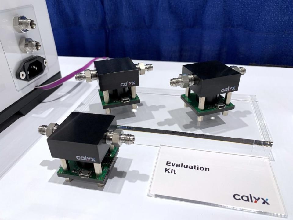 Calyx 去年在 Sensors Expo 展出能夠檢測氣體和氣味的儀器。圖片來源：Calyx