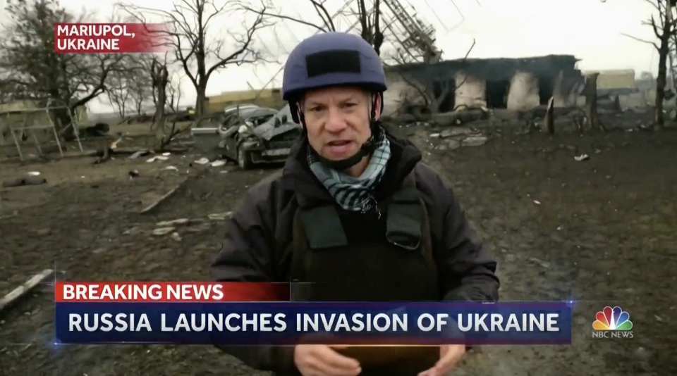 Richard Engel reporting at the outset of the war last year.