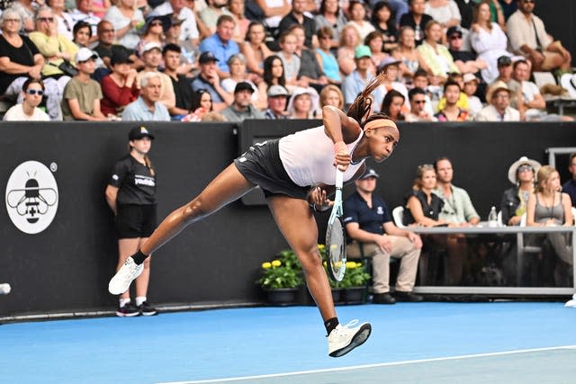 Coco Gauff in action during the final of the ASB Classic (Andrew Cornaga/AP).