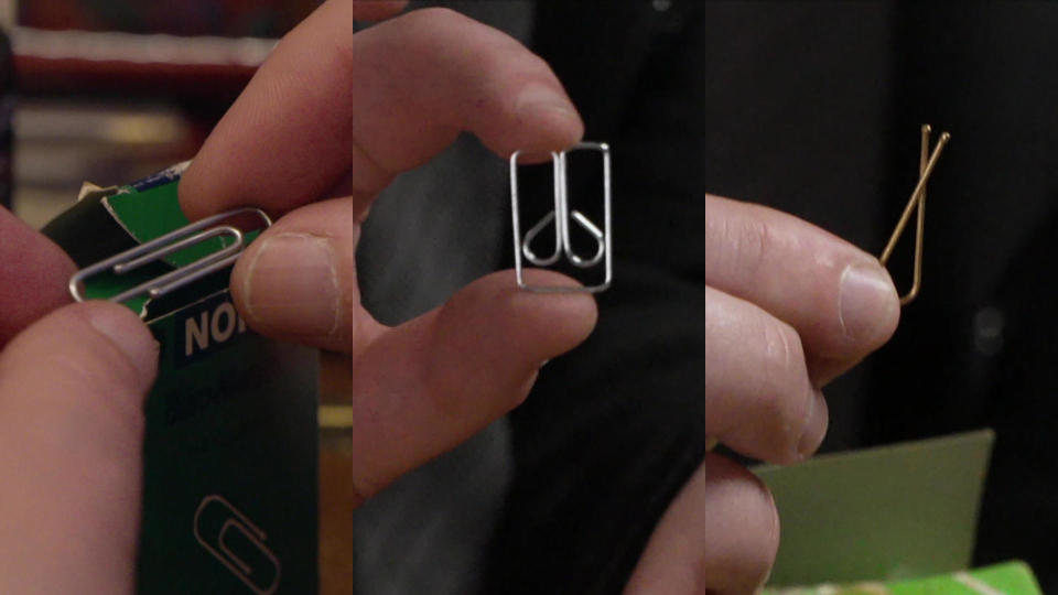 Variations in paper clip design. / Credit: CBS News