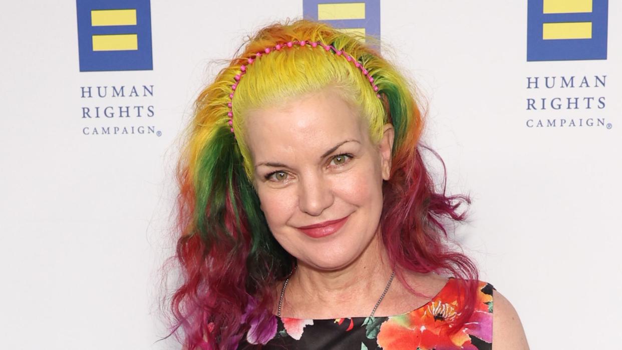 Pauley Perrette attends the Human Rights Campaign 2023 Los Angeles Dinner at JW Marriott Los Angeles L.A. LIVE on March 25, 2023 in Los Angeles, California