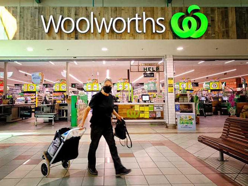 A Woolworths is pictured.