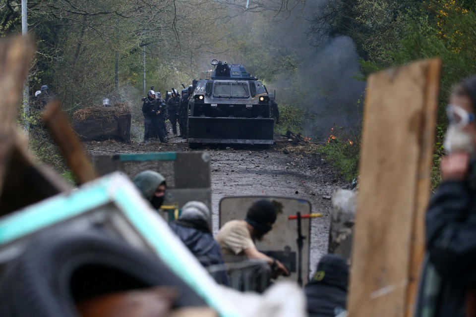 French police clash with eco-activists