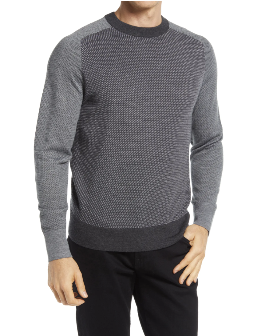 Tech-Smart Jacquard Crew Sweater (Photo via Nordstrom)