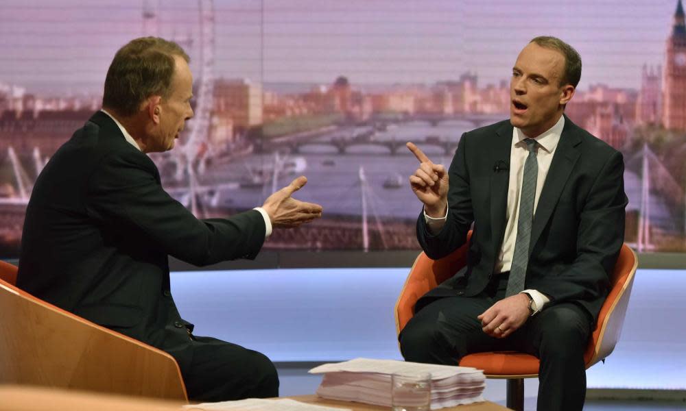 Dominic Raab on the Andrew Marr Show
