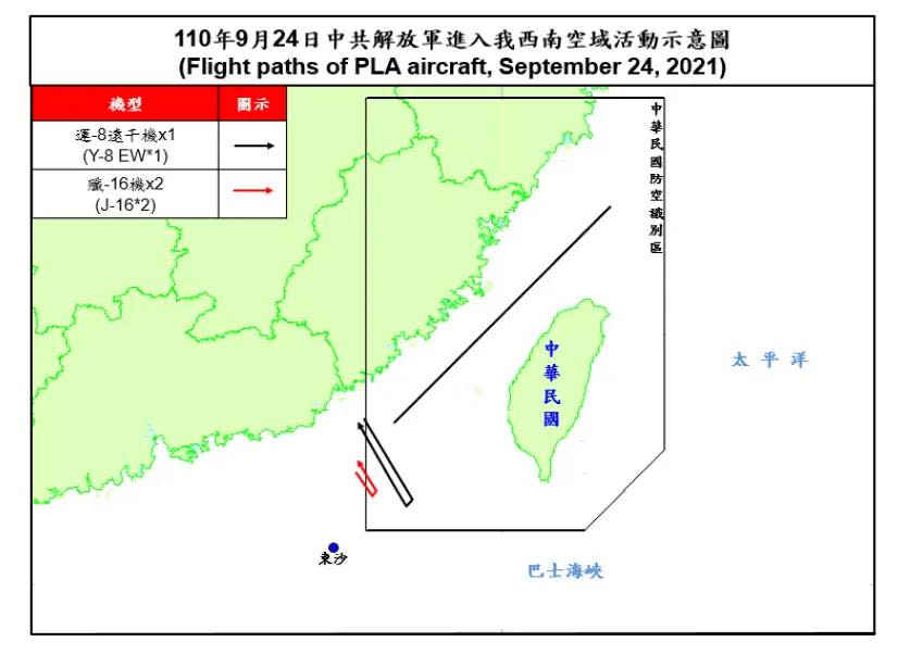 快新聞／中國軍機又來！ 運8遠干機1架次、殲16機2架次闖我西南空域