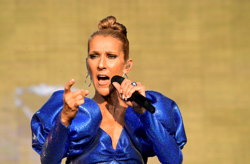 Celine Dion performing at British Summer Time in Hyde Park, London.