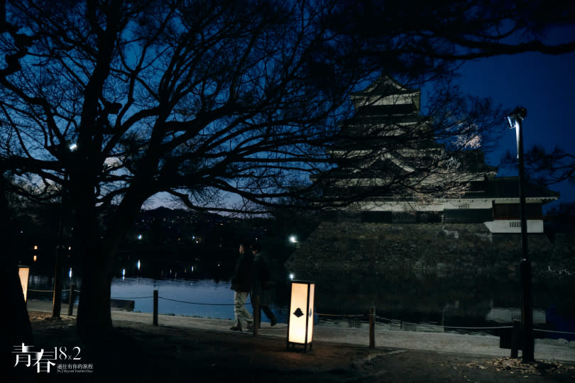 Jimmy在居酒屋用膳後途經「長野松本城」。