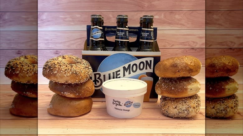 beer bagels and cream cheese