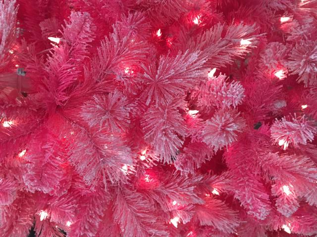 hot pink christmas trees