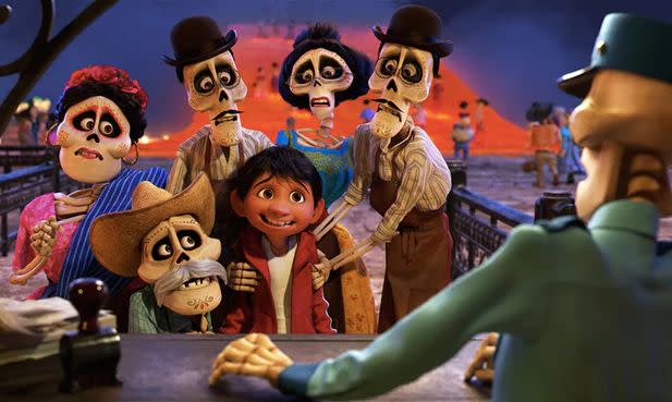 The cast of "Coco." (Photo: Pixar)