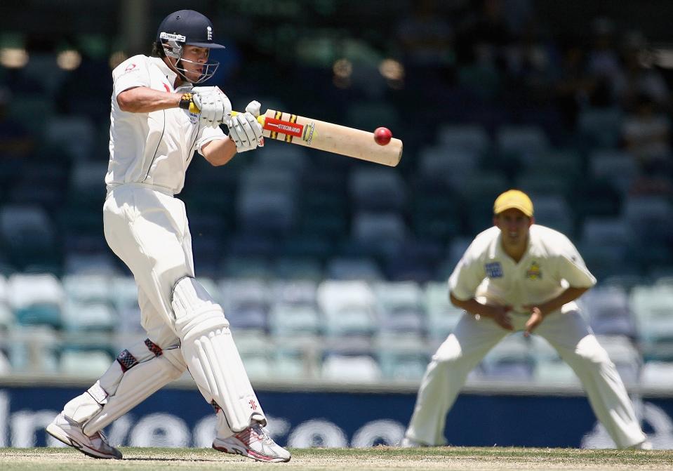 <p>England’s 2006/2007 tour to Australia was brutal, but one positive was Cook’s century at Perth (Getty Images) </p>