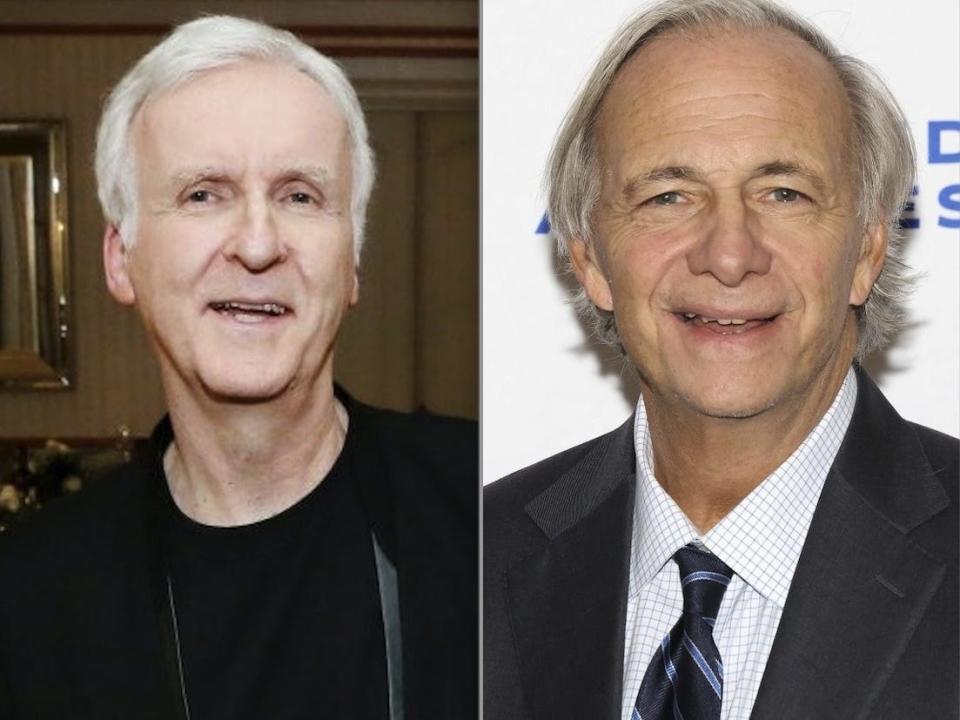 James Cameron (left) and Ray Dalio (right)