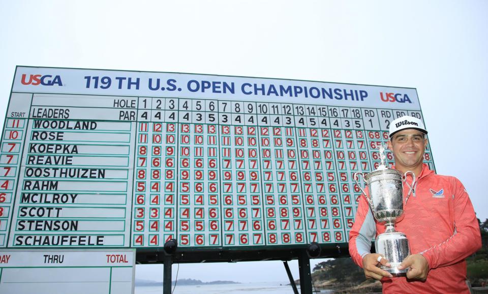 Gary Woodland holds off Brooks Koepka to secure maiden major title with US Open victory at Pebble Beach