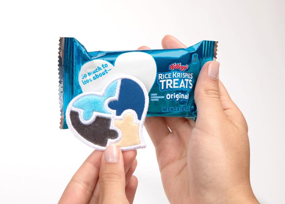 Rice Krispies Treats package with sensory love note