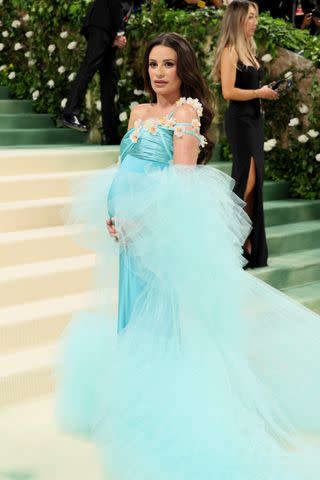 <p>Getty Images</p> Lea Michele attends the 2024 Met Gala on May 6, 2024