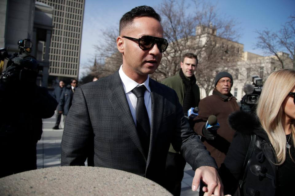 Mike "The Situation" Sorrentino, leaving the Martin Luther King, Jr., Federal Courthouse in Newark, N.J. on Jan. 19, 2018, will have more time before he starts his prison sentence for tax fraud.