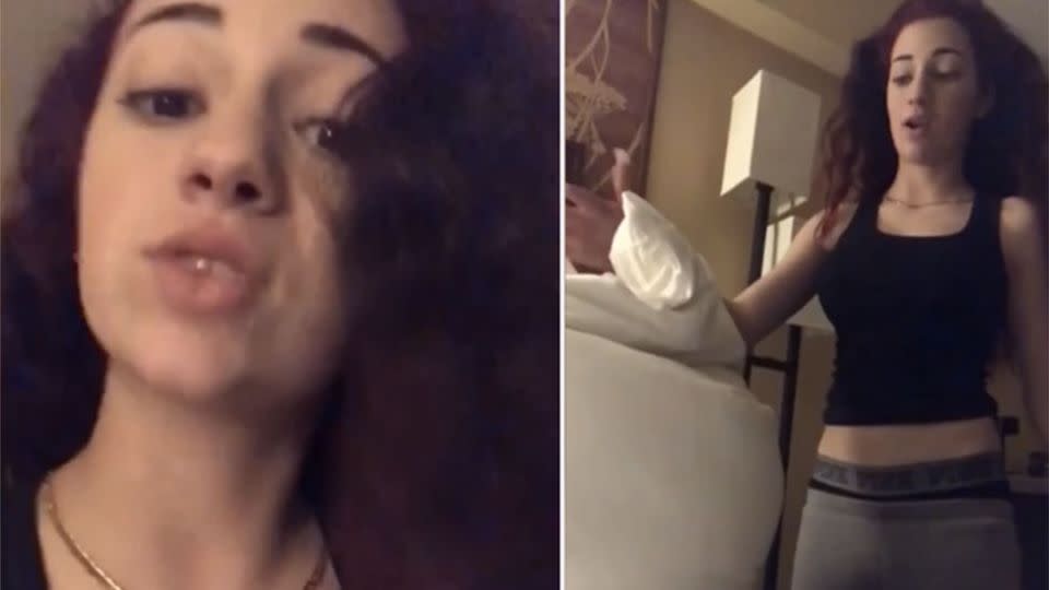 Danielle Bregoli took to Facebook to explain the plane incident. Photos: Facebook.