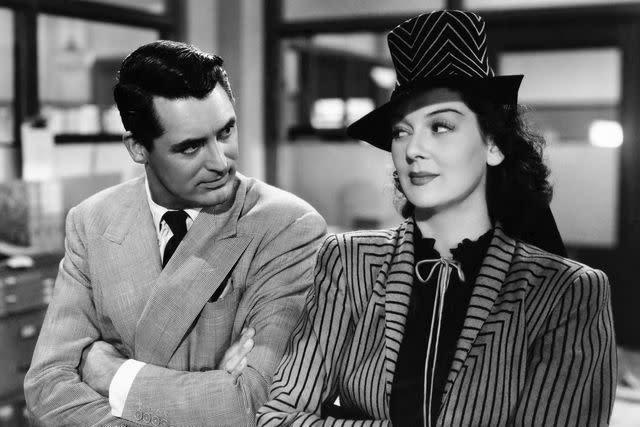 <p>Everett</p> Cary Grant and Rosalind Russell in ‘His Girl Friday’