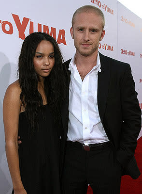 Zoe Kravitz and Ben Foster at the Los Angeles premiere of Lionsgate Films' 3:10 to Yuma