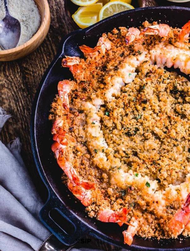 <p>Sip And Feast</p><p>Shrimp oreganata is one of those dishes that seems difficult, but is actually super easy to make. Get some good quality shrimp and a few other ingredients and you will have this awesome dish ready in no time!</p><p><strong>Get the recipe: <a href="https://www.sipandfeast.com/shrimp-oreganata/" rel="nofollow noopener" target="_blank" data-ylk="slk:Shrimp Oreganata;elm:context_link;itc:0;sec:content-canvas" class="link ">Shrimp Oreganata</a></strong></p>