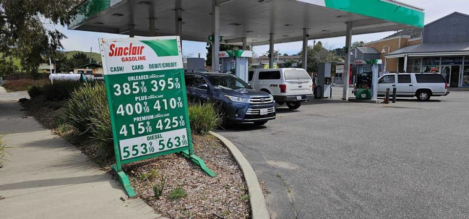 The Sinclair gas station on Morro Bay Blvd sold gas for $3.85 per gallon on Feb. 26, 2024.