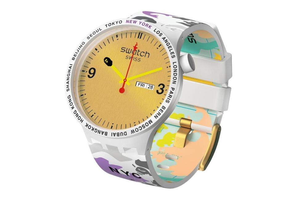 A BATHING APE® x SWATCH紐約錶款。NT 4750 （I.T Taiwan Limited提供）