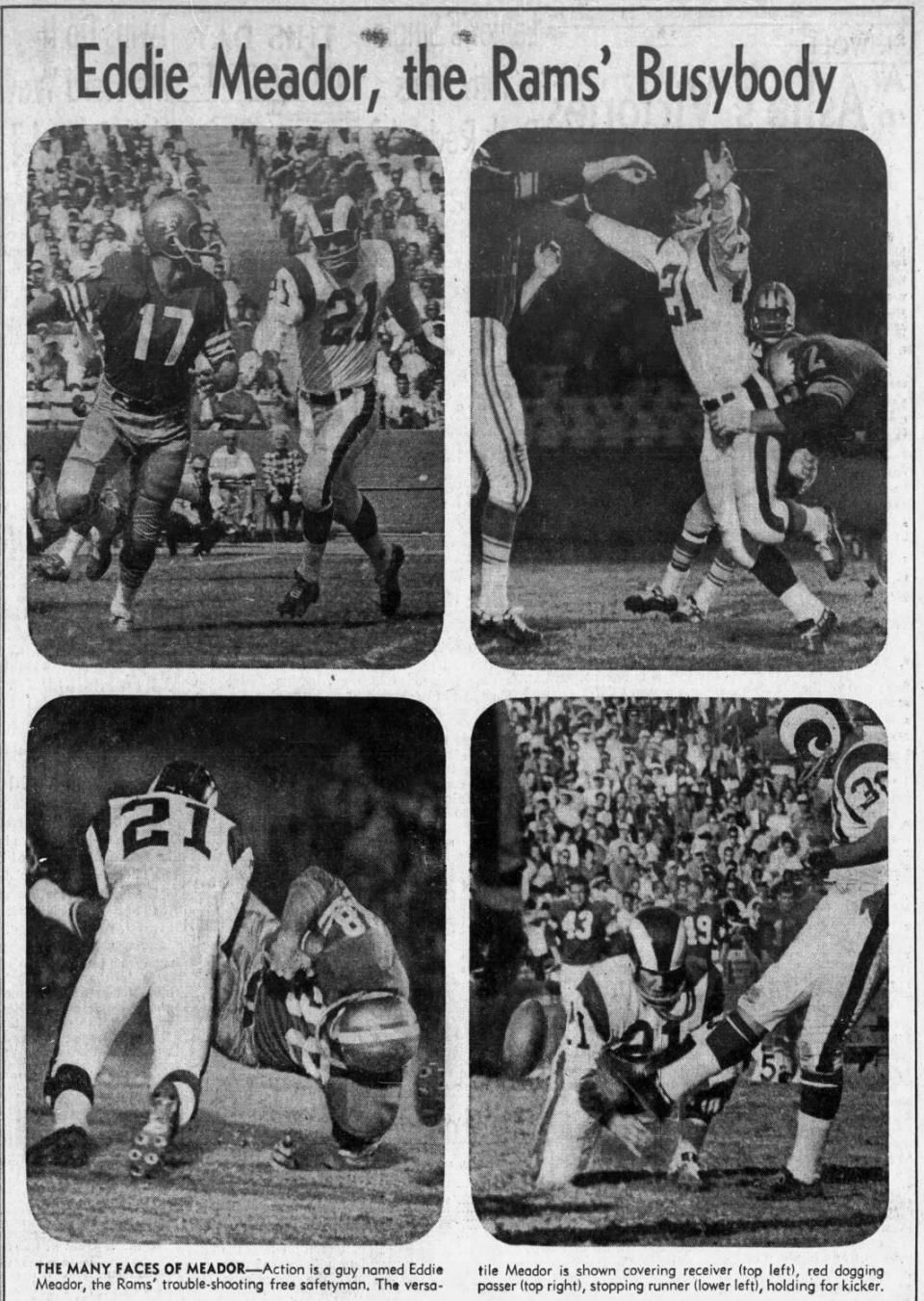 Eddie Meador photo spread from the August 5, 1965 edition of the Los Angeles Times.