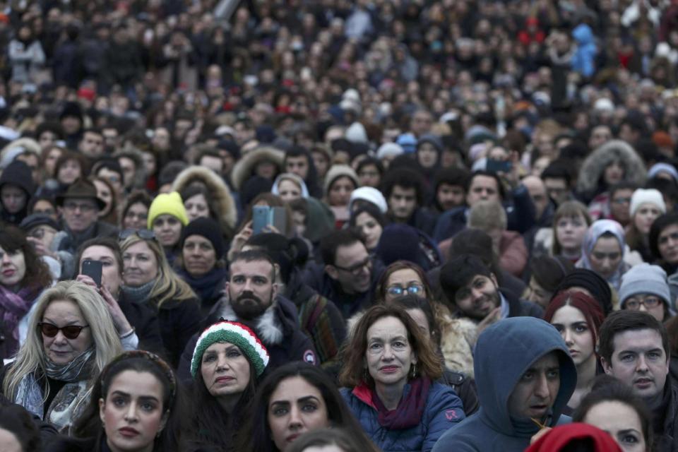 Hundreds of people attended the free screening (REUTERS)